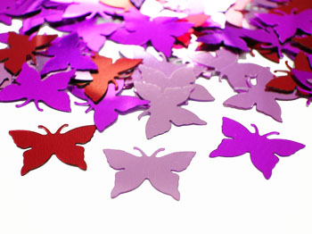 Big Butterfly Confetti, Pink Red and Fuchsia by the pound or packet